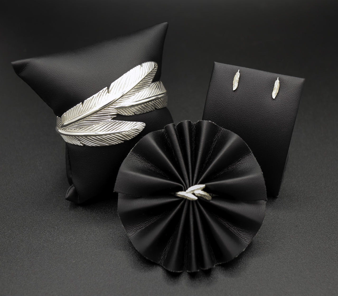 Soar with Joy™ Sterling Silver Collection without diamonds including Cuff Bracelet, Ladies' Ring, and Earrings