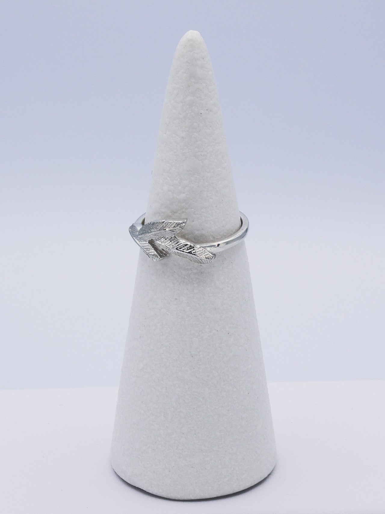 Soar with Joy™ Ladies Ring in Sterling Silver side-facing view on ring holder