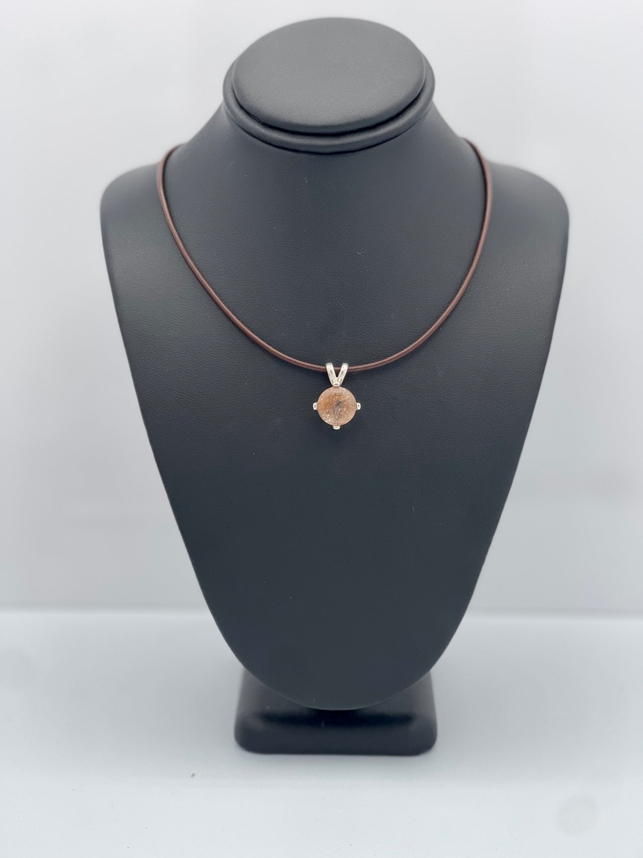Copper Rutile Quartz Pendant Necklace