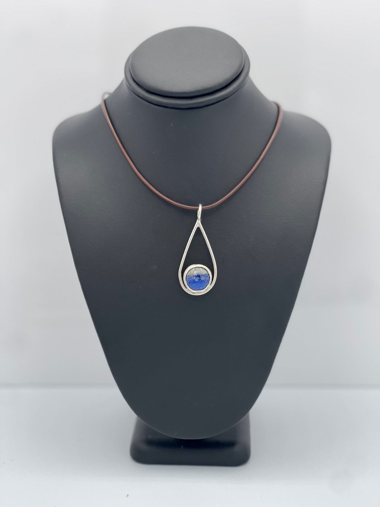 Lapis Lazuli Raindrop Pendant Necklace