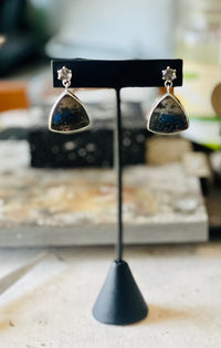Thumbnail for Light in the Valley - Mohawkite and Tourmaline Quartz Earrings
