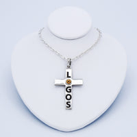 Thumbnail for Sterling Silver Logos™ Cross Pendant with 18