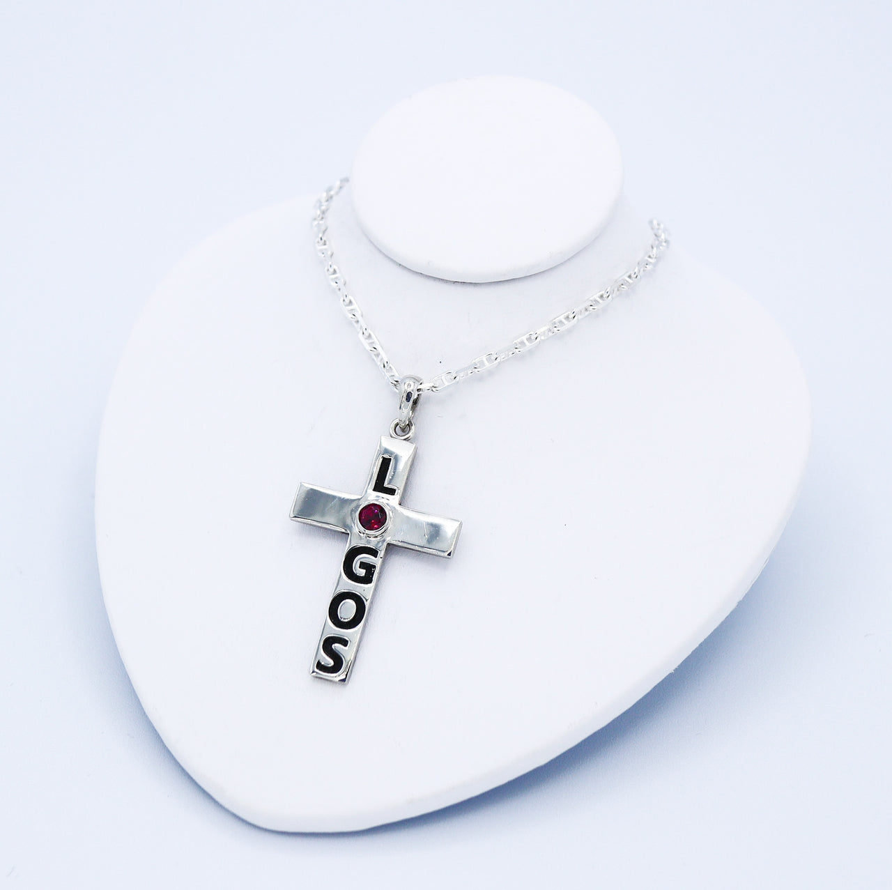 Sterling Silver Logos™ Cross Pendant with 18" Chain
