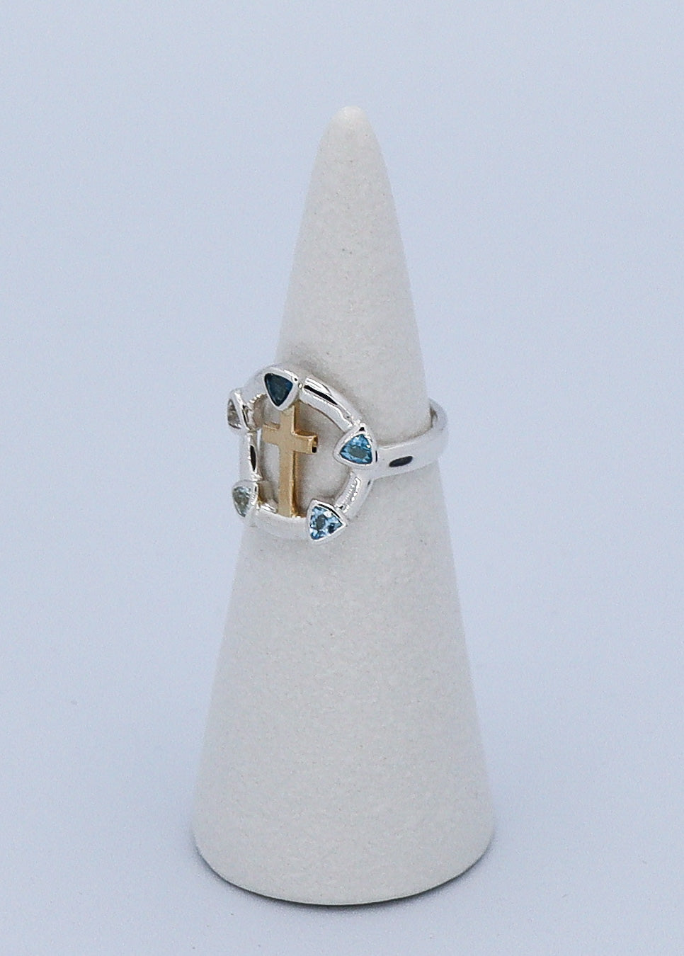 Multi-color Natural Topaz Process with Purpose™ Ladies' Ring in Sterling Silver and 18k Yellow Gold