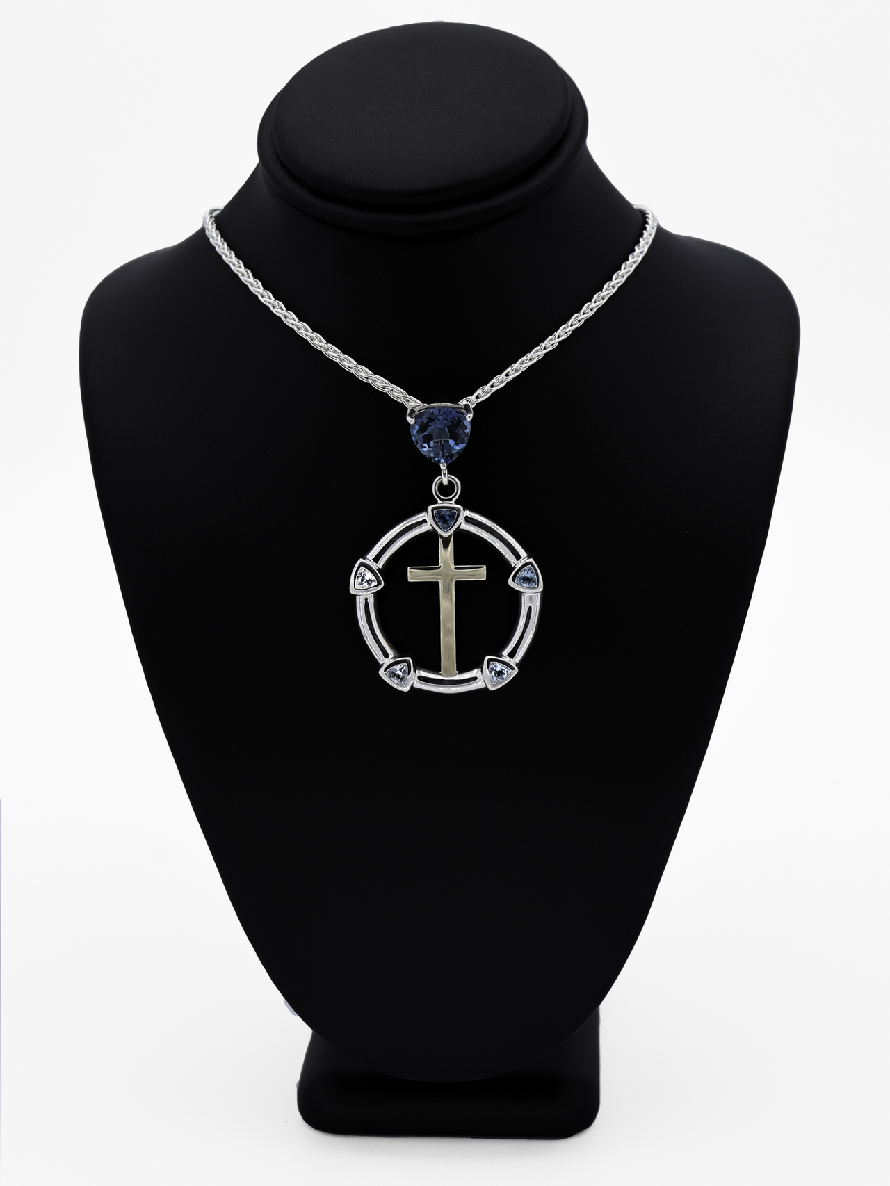 Medium Process with Purpose™ Pendant Sterling Silver and 18k Yellow Gold Multi-color Natural Topaz with 18” Chain