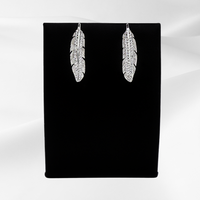 Thumbnail for Soar with Joy™ Sterling Silver with Diamonds Earrings front facing view. .