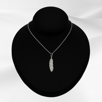 Thumbnail for Soar with Joy™ Sterling Silver with Diamonds Pendant on an 18 inch chain necklace.