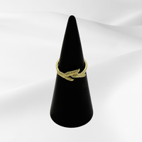 Thumbnail for Soar with Joy™ Ladies Ring in 14k Yellow Gold front-facing view on ring holder