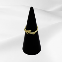 Thumbnail for Soar with Joy™ Ladies Ring in 14k Yellow Gold side-facing view on ring holder