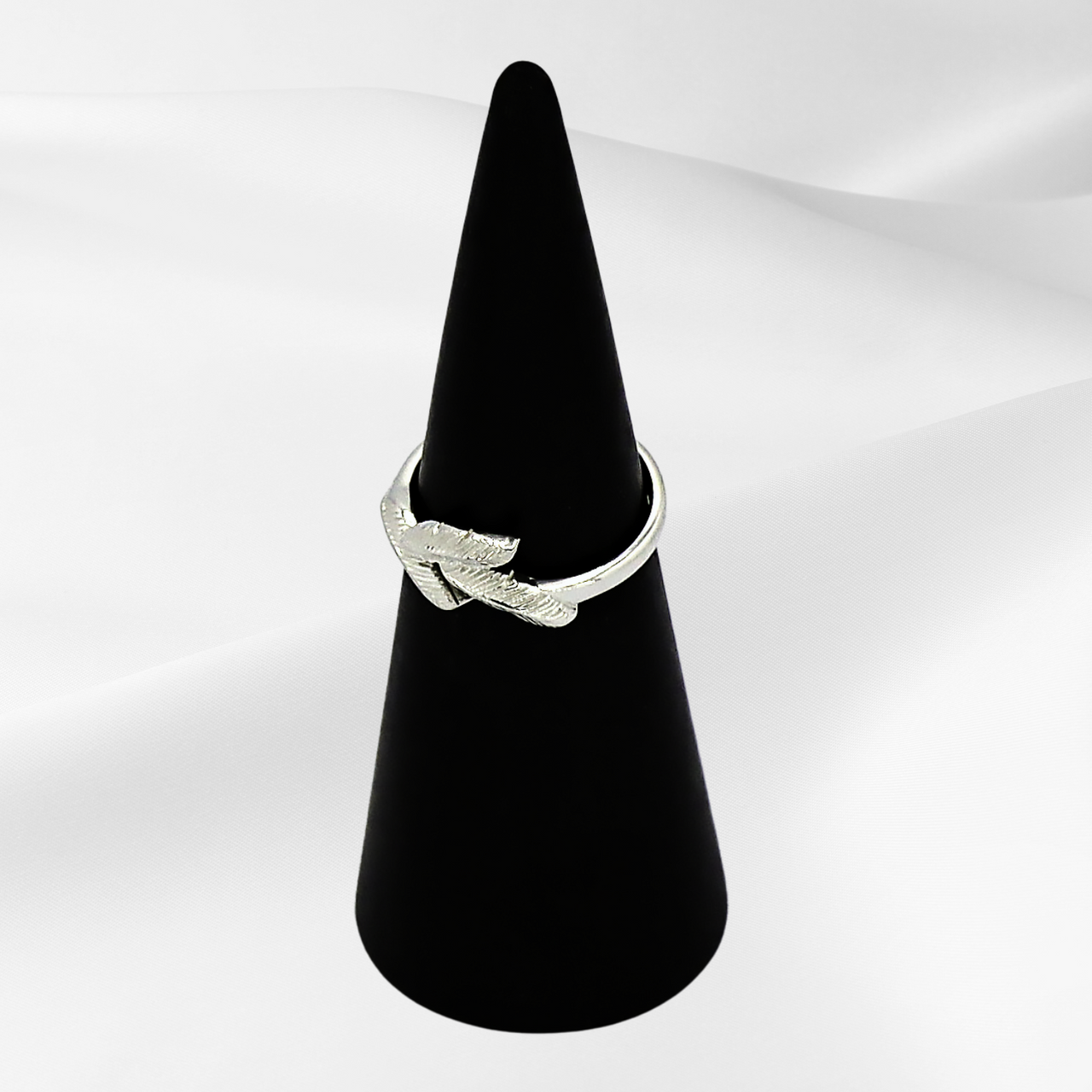 Soar with Joy™ Ladies Ring in Sterling Silver side-facing view on ring holder